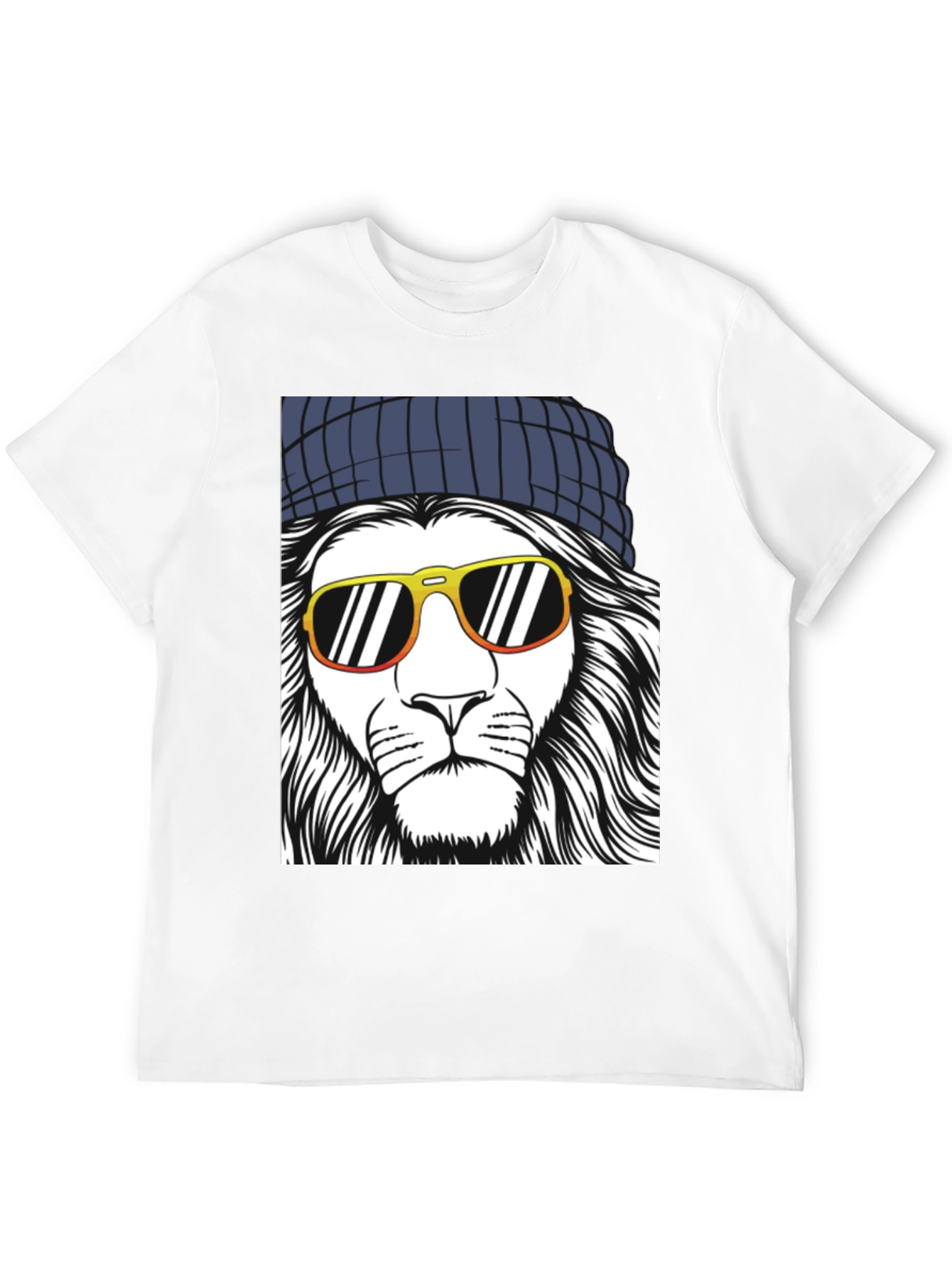 Cool Lion Graphic Tee - Mens Black T-Shirt