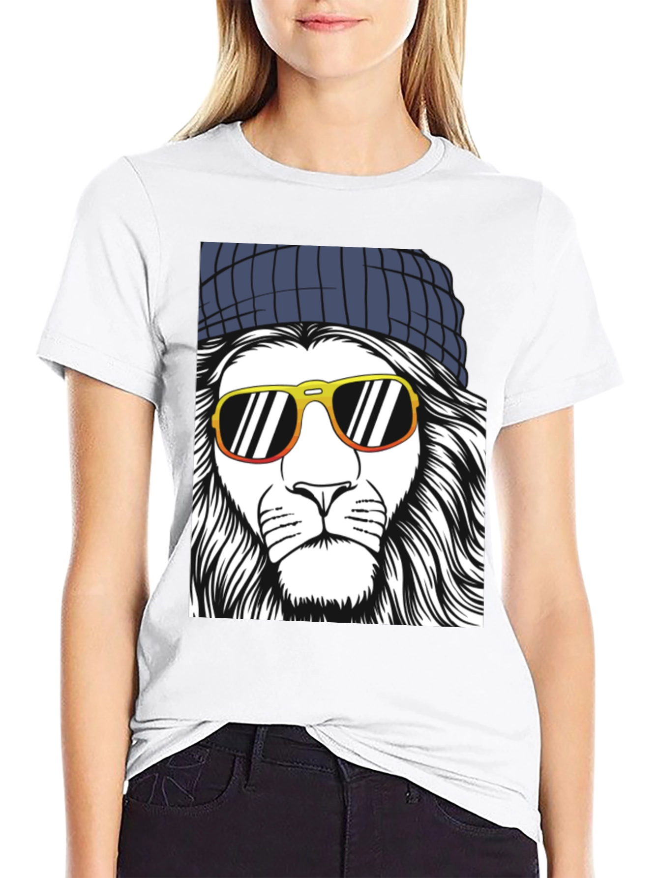Cool Lion Graphic Tee - Mens Black T-Shirt