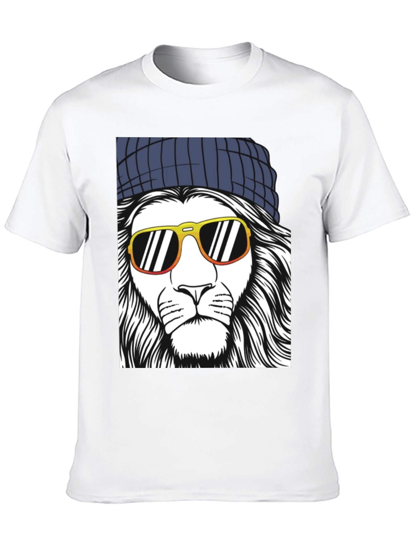 Cool Lion Graphic Tee - Mens Black T-Shirt