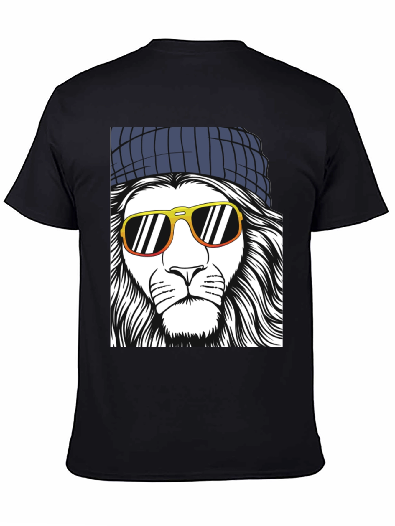 Cool Lion Graphic Tee - Mens Black T-Shirt