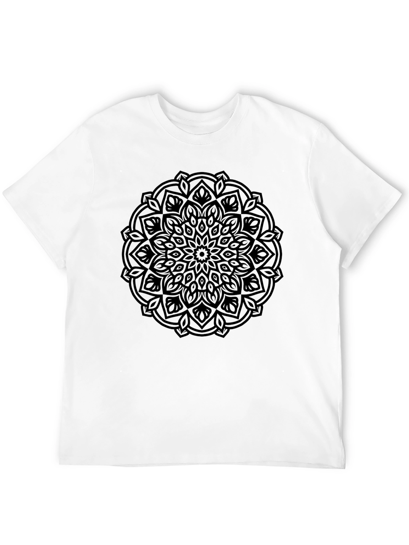 Black Mandala Graphic T-Shirt - Casual Style
