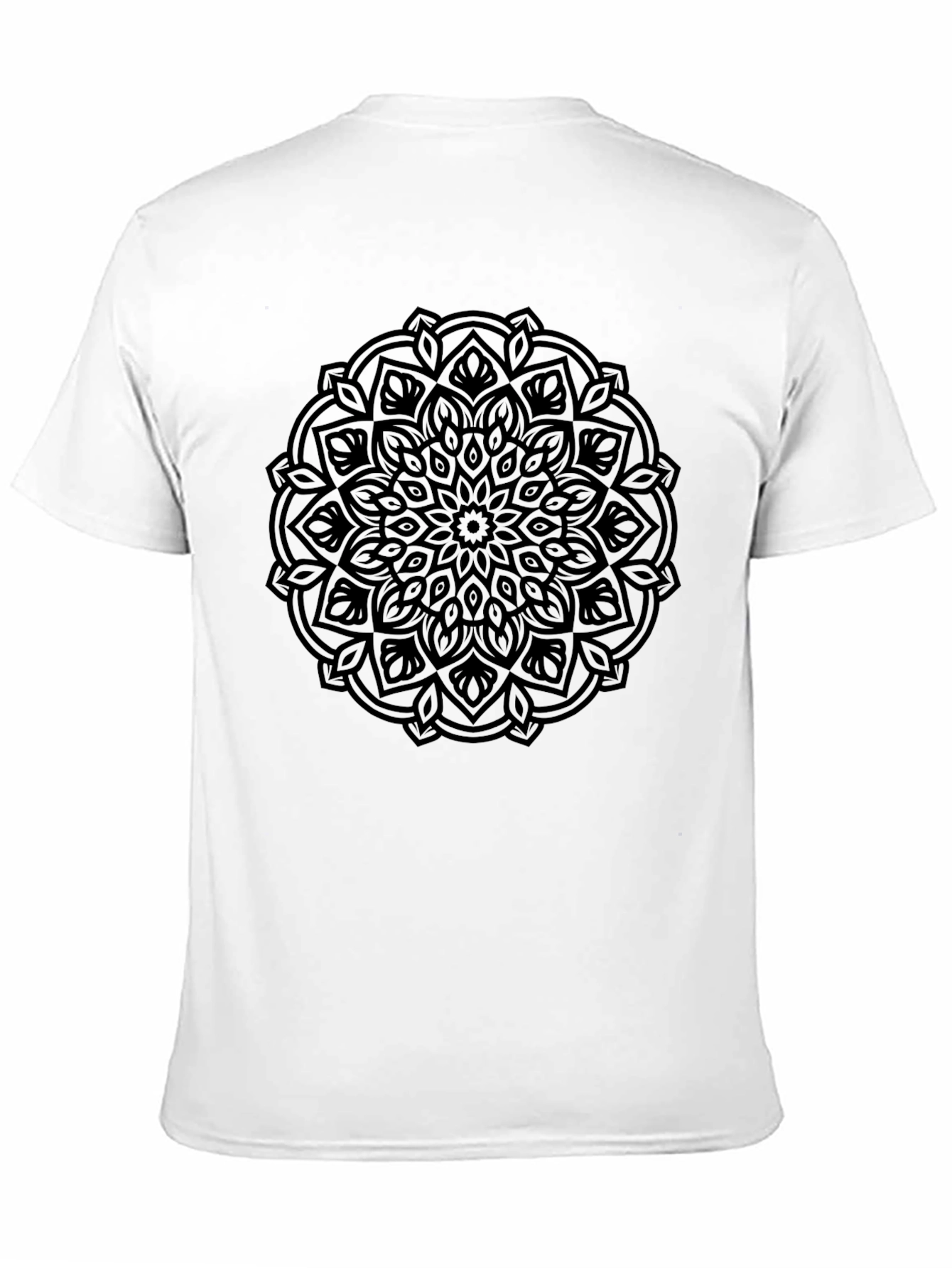 Black Mandala Graphic T-Shirt - Casual Style