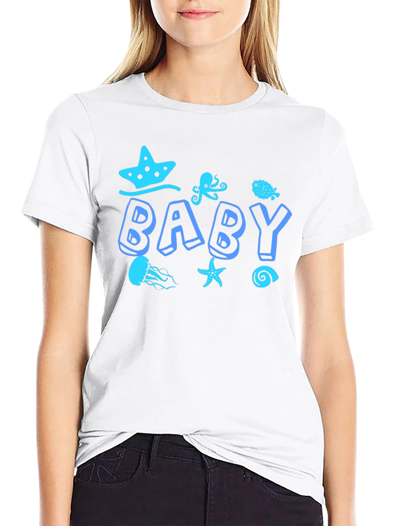 Cute Baby Ocean Graphic Tee Shirt