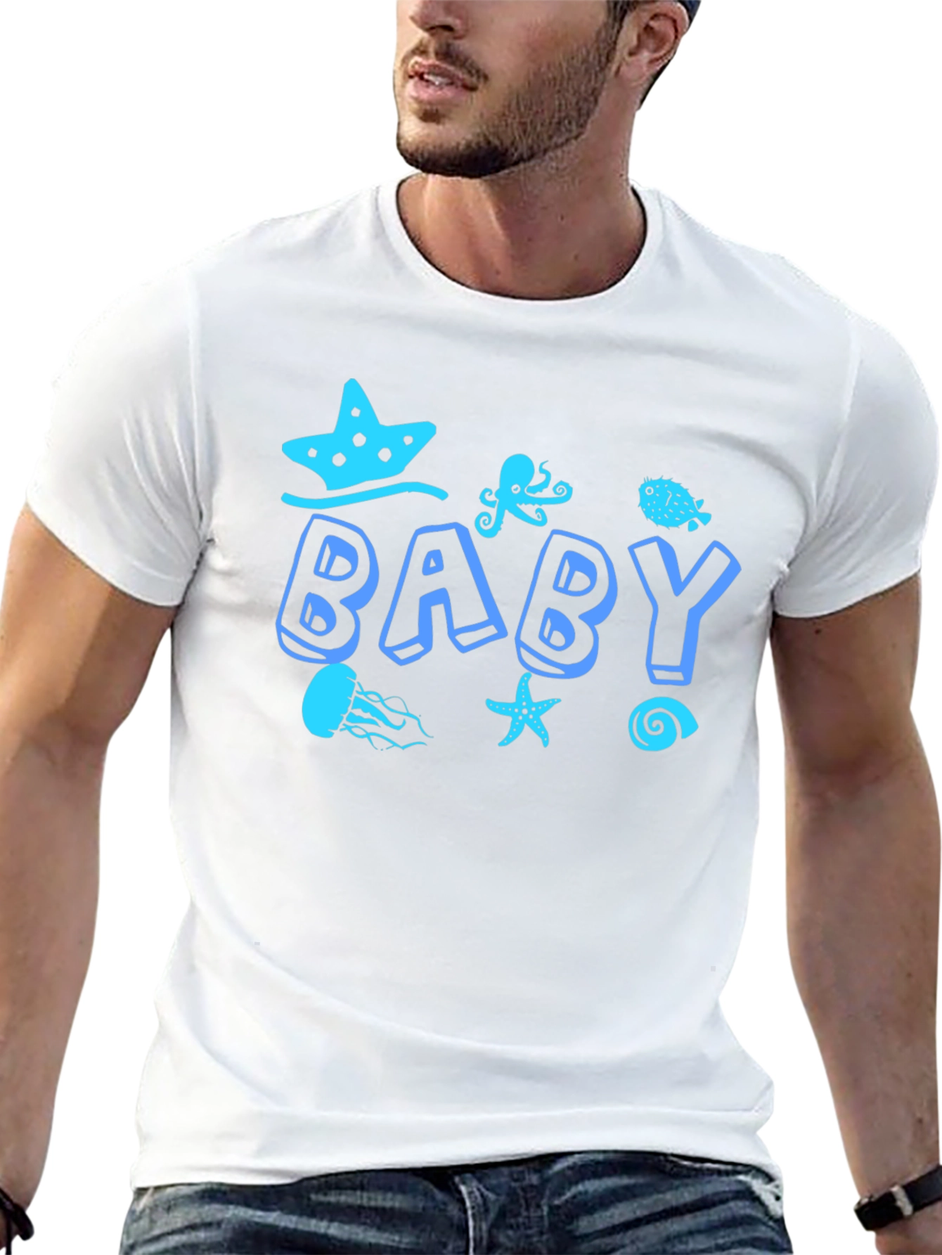 Cute Baby Ocean Graphic Tee Shirt