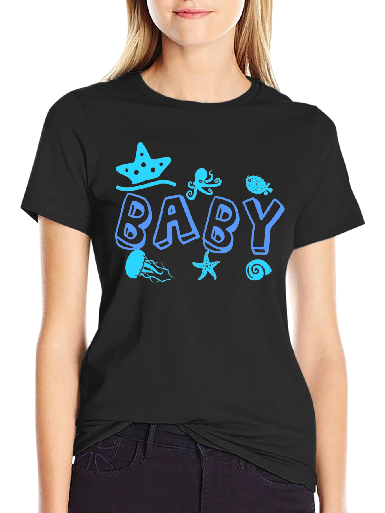 Cute Baby Ocean Graphic Tee Shirt