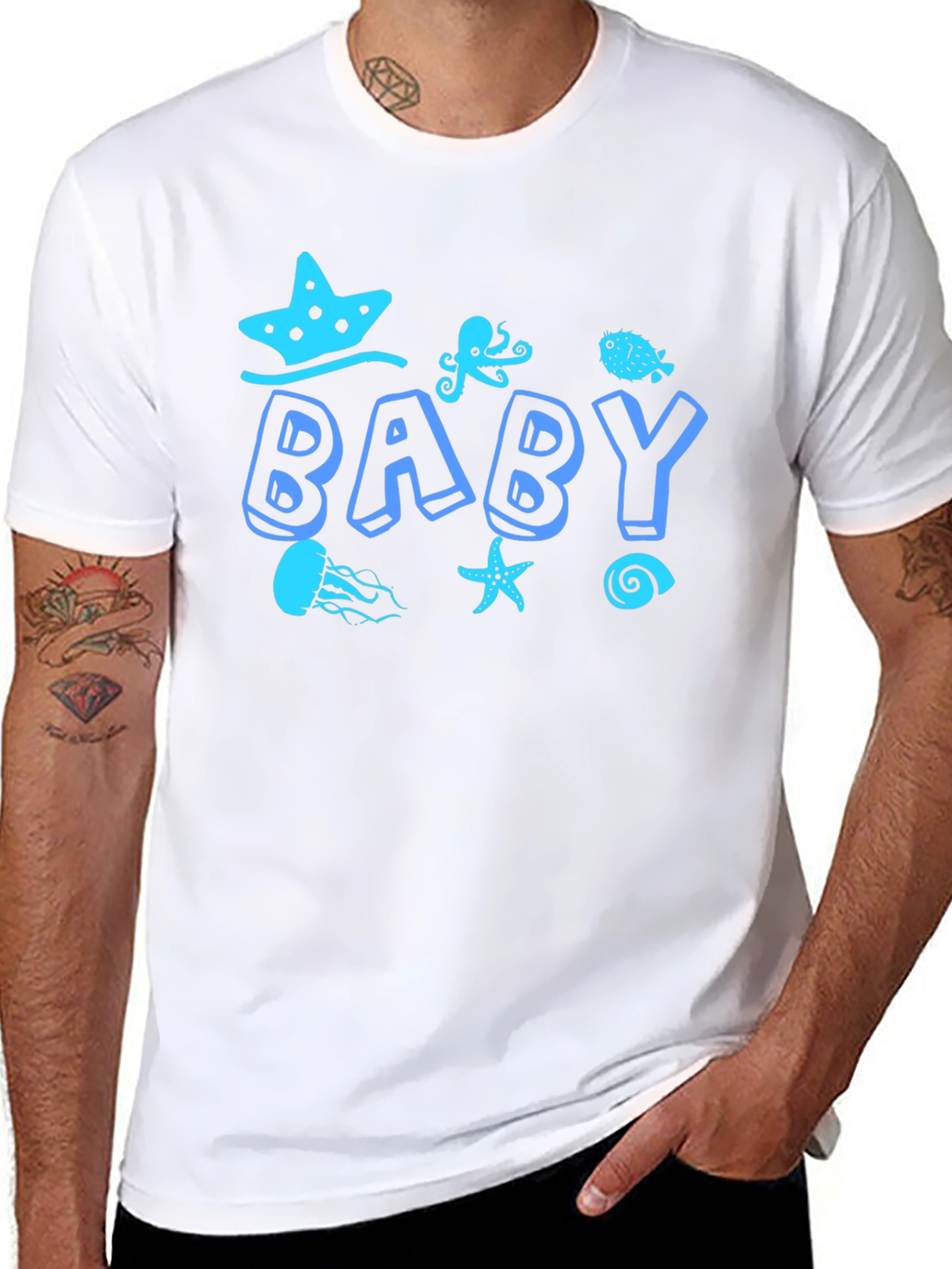 Cute Baby Ocean Graphic Tee Shirt