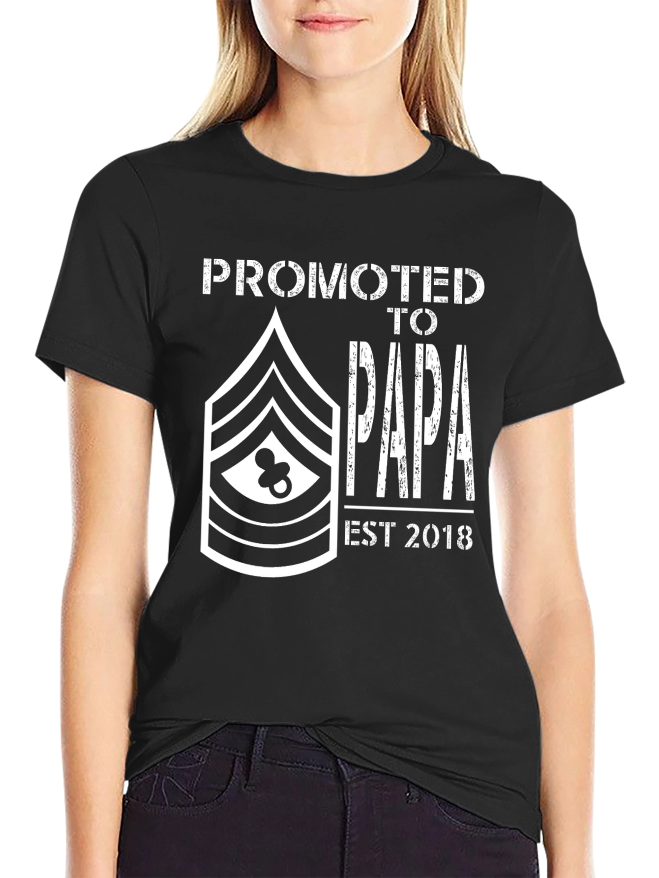 Promoted to Papa EST 2018 Graphic Tee