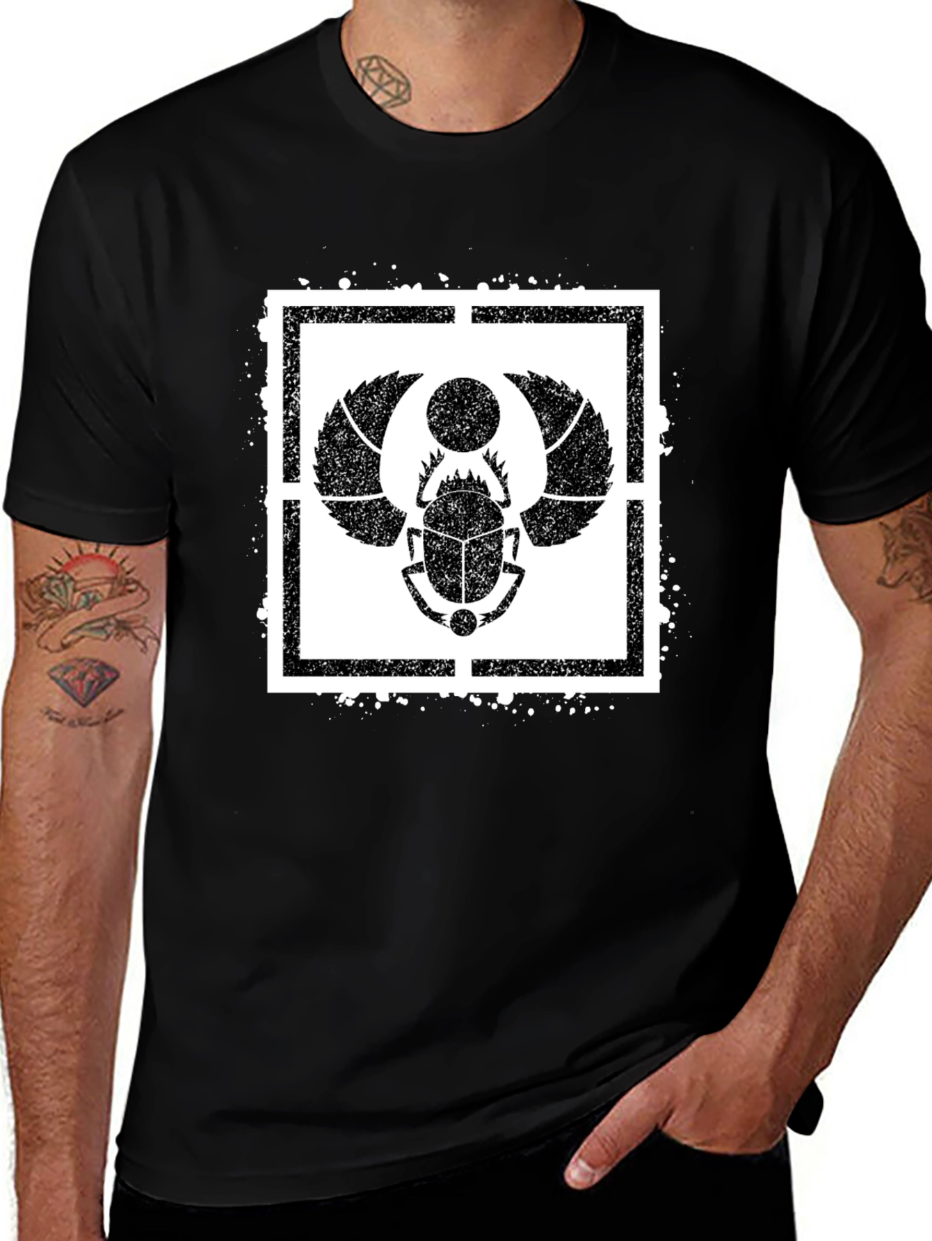 Egyptian Scarab Beetle Graphic T-Shirt