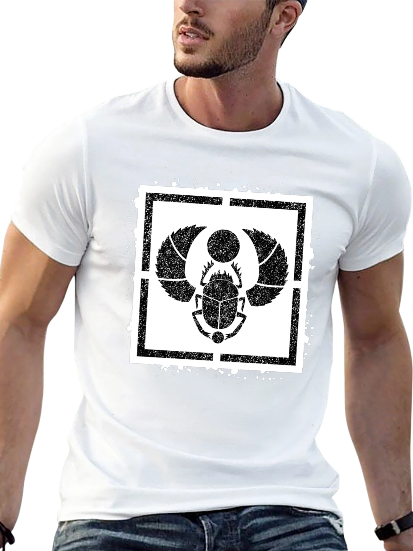 Egyptian Scarab Beetle Graphic T-Shirt