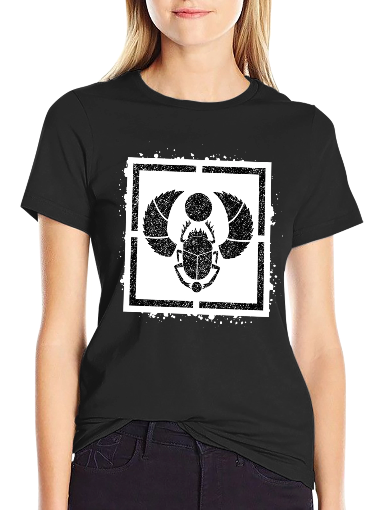 Egyptian Scarab Beetle Graphic T-Shirt