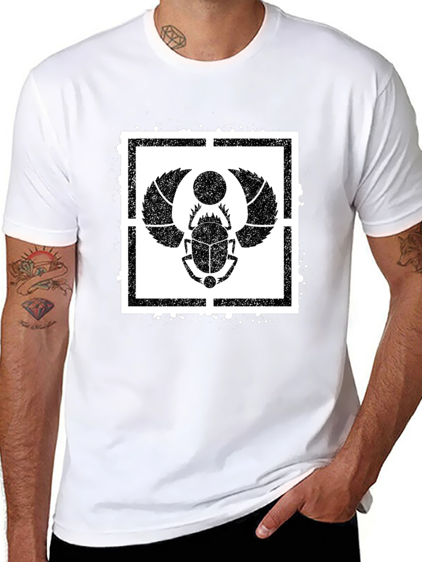 Egyptian Scarab Beetle Graphic T-Shirt