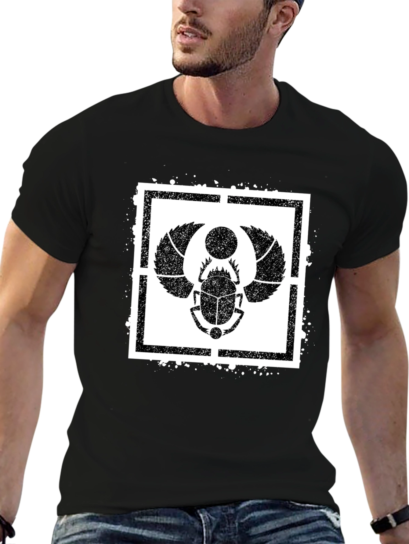 Egyptian Scarab Beetle Graphic T-Shirt