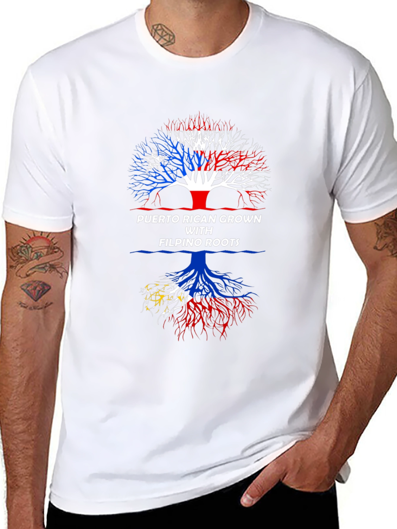 Puerto Rican Filipino Roots T-Shirt
