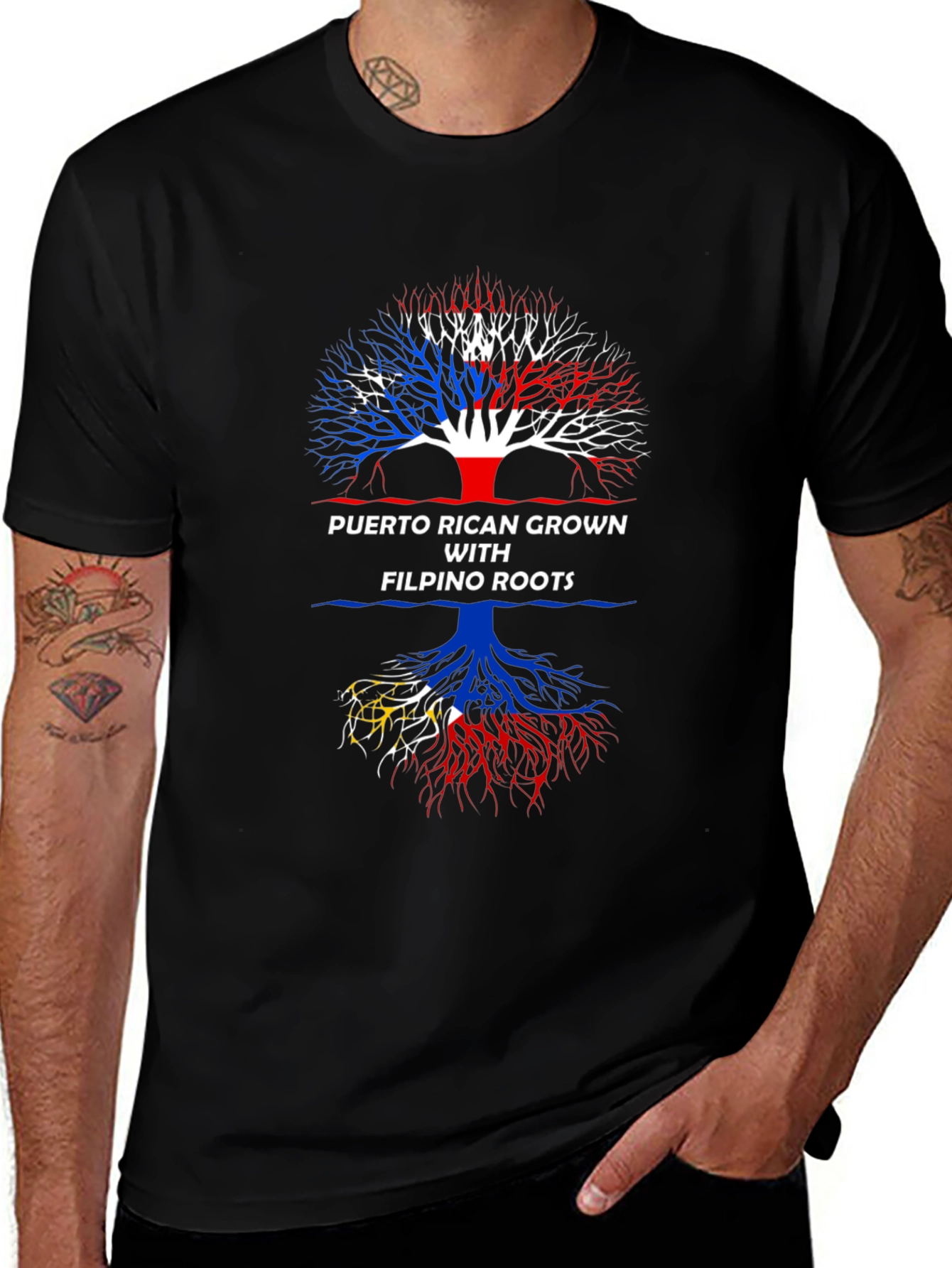 Puerto Rican Filipino Roots T-Shirt
