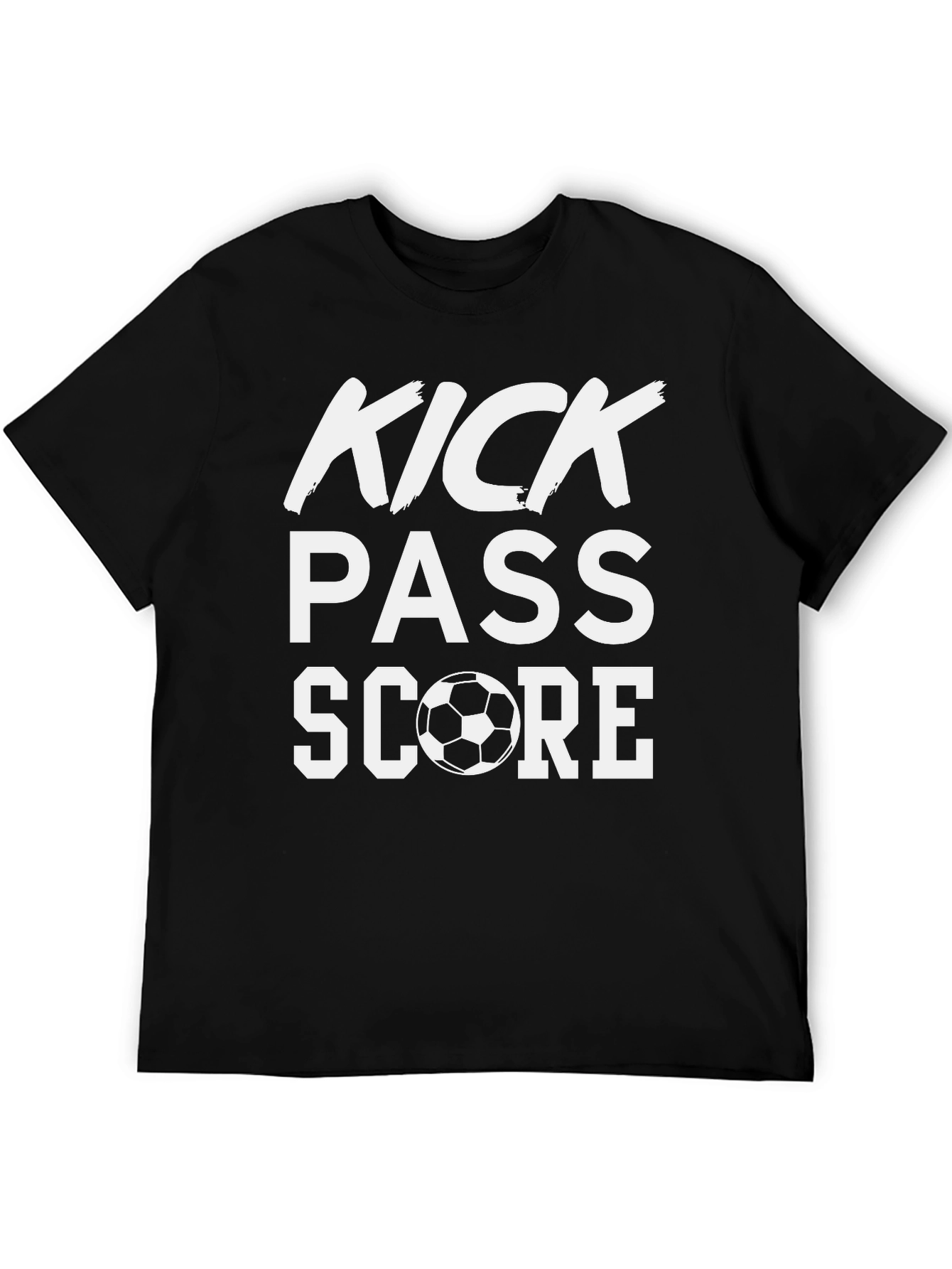 Kick Pass Score Soccer Graphic T-Shirt