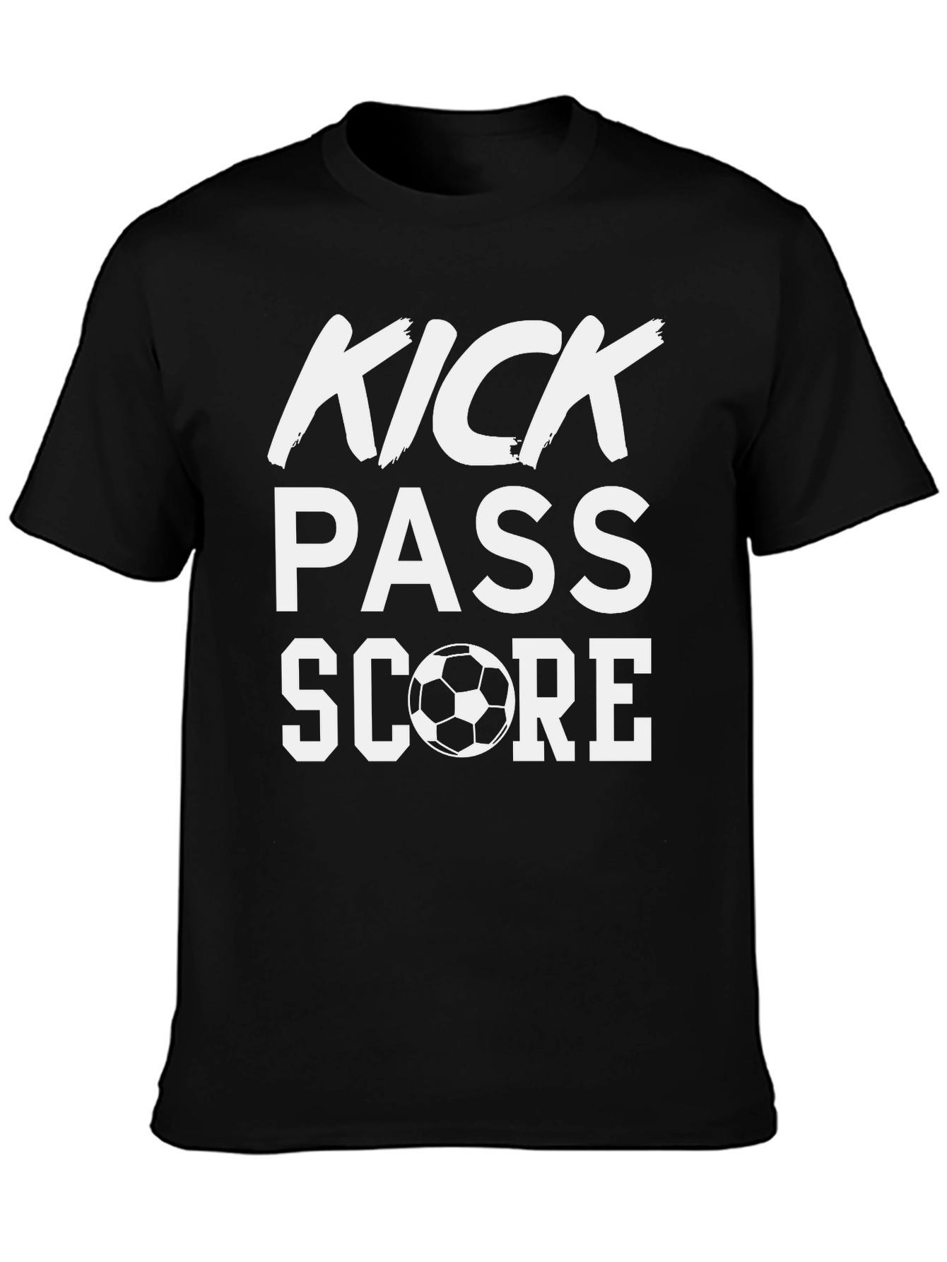 Kick Pass Score Soccer Graphic T-Shirt