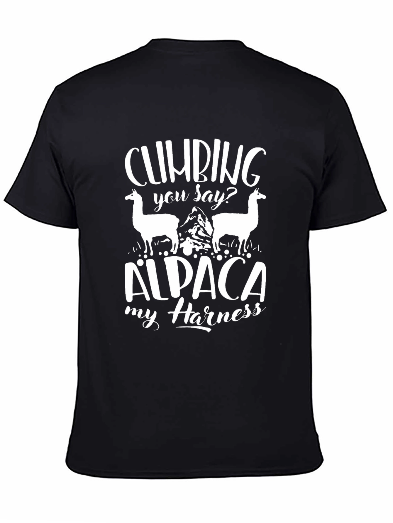 Climbing Alpaca My Harness Funny T-Shirt
