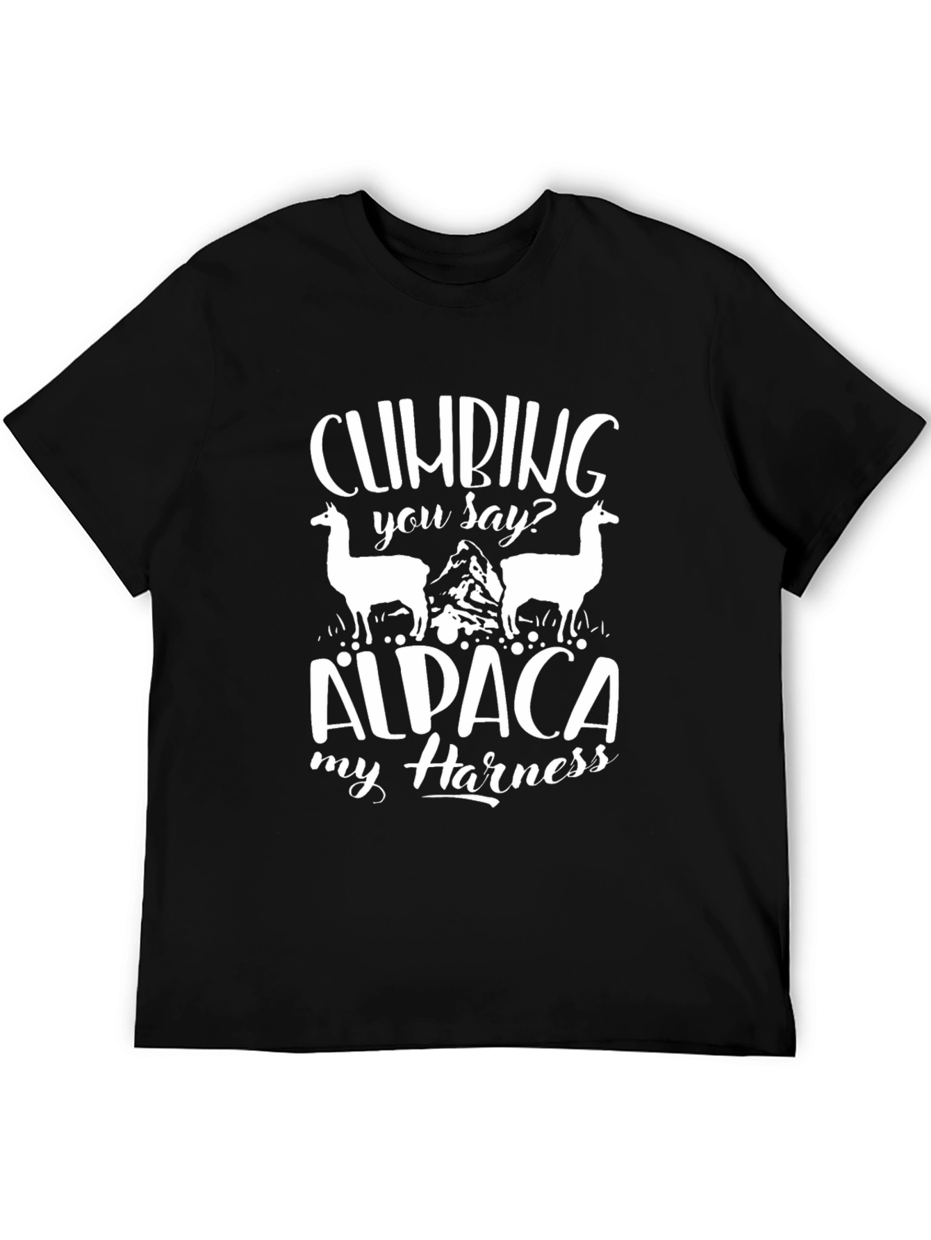 Climbing Alpaca My Harness Funny T-Shirt