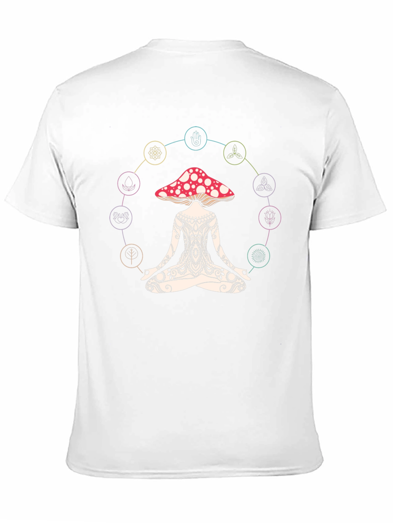 Mushroom Meditator Graphic Tee - Yoga Spiritual Shirt