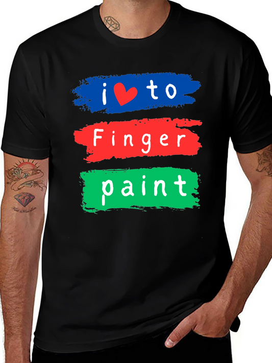 Finger Paint T-Shirt - Fun Colorful Design