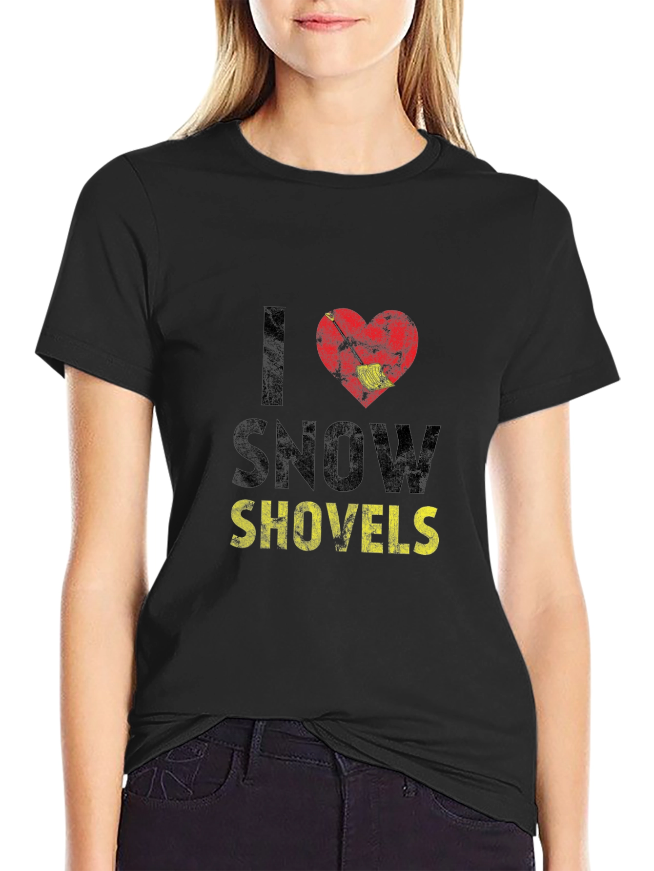 I Love Snow Shovels Graphic Tee