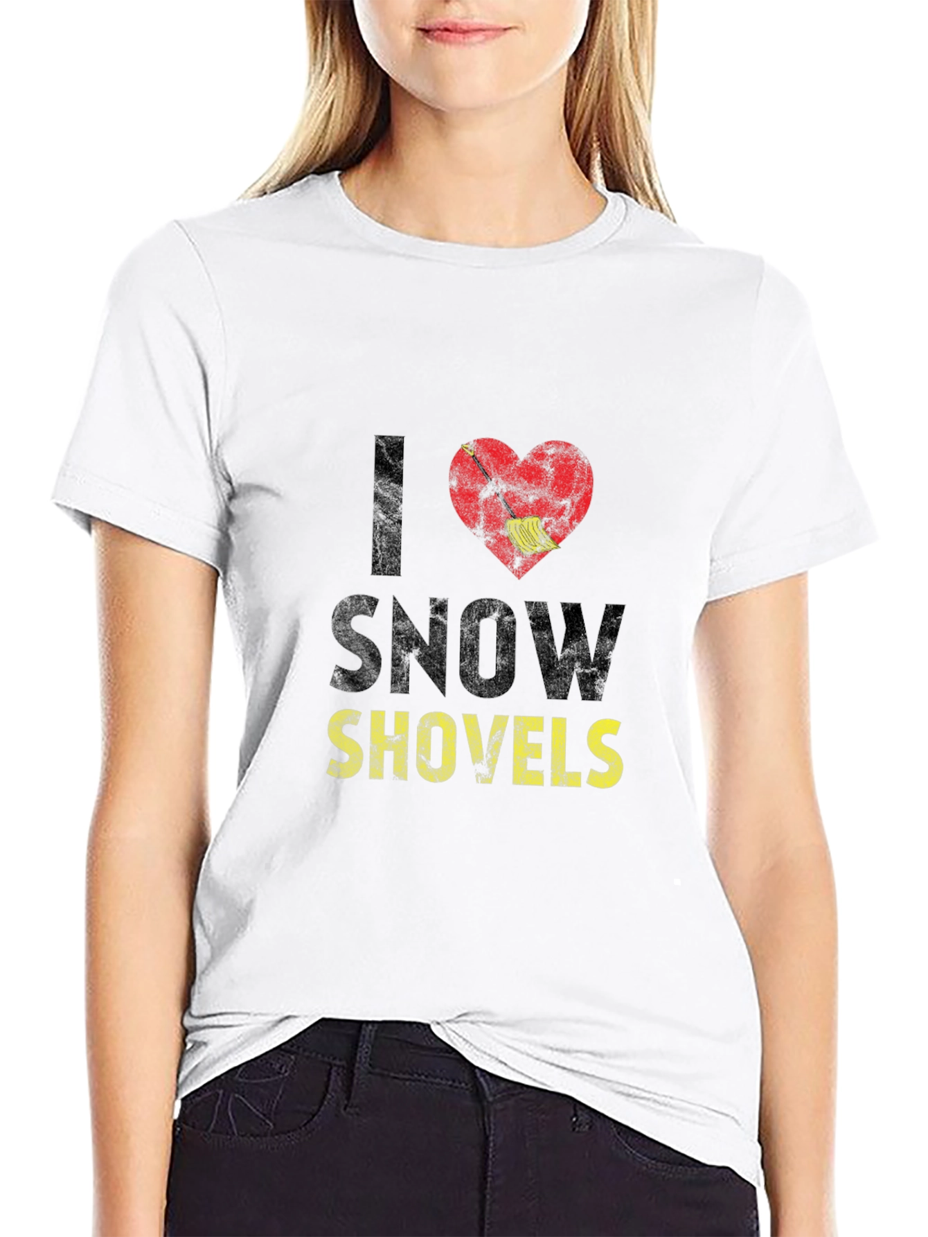 I Love Snow Shovels Graphic Tee