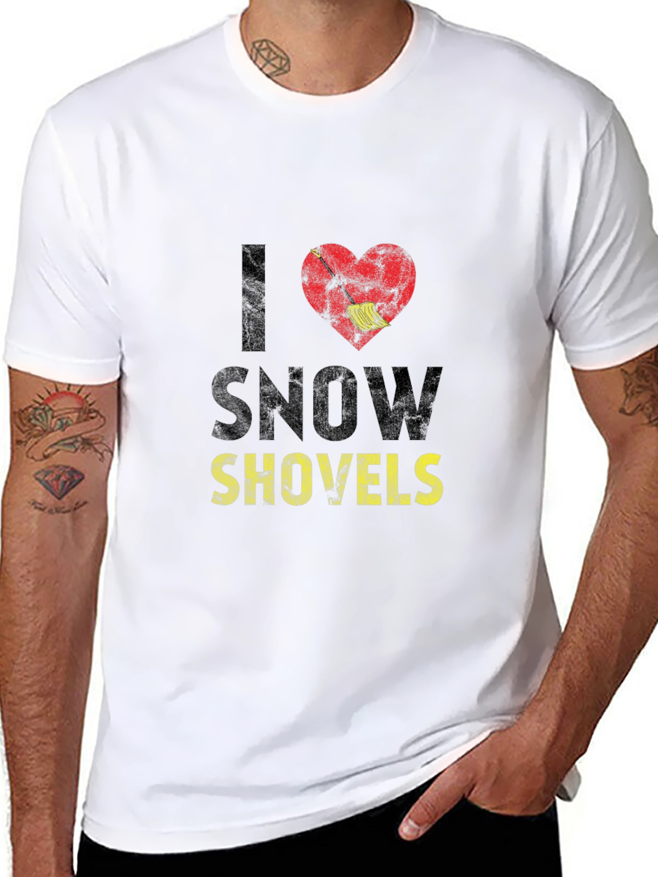 I Love Snow Shovels Graphic Tee