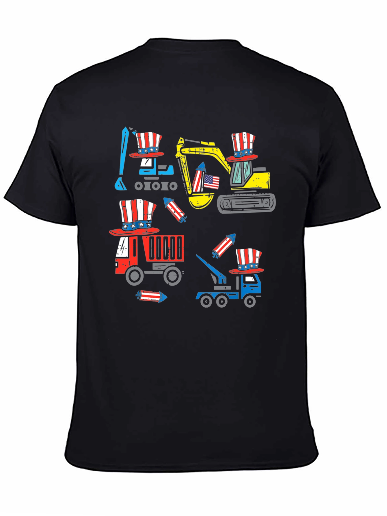 Patriotic Construction Truck T-Shirt