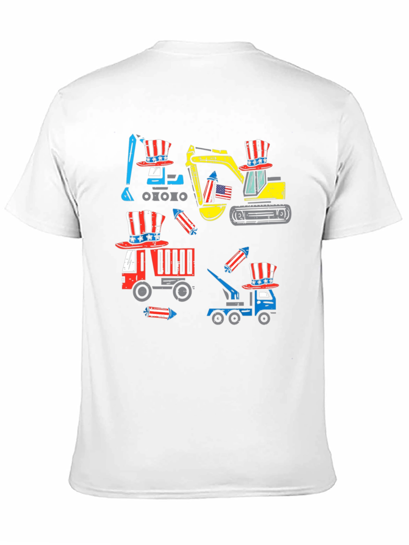 Patriotic Construction Truck T-Shirt