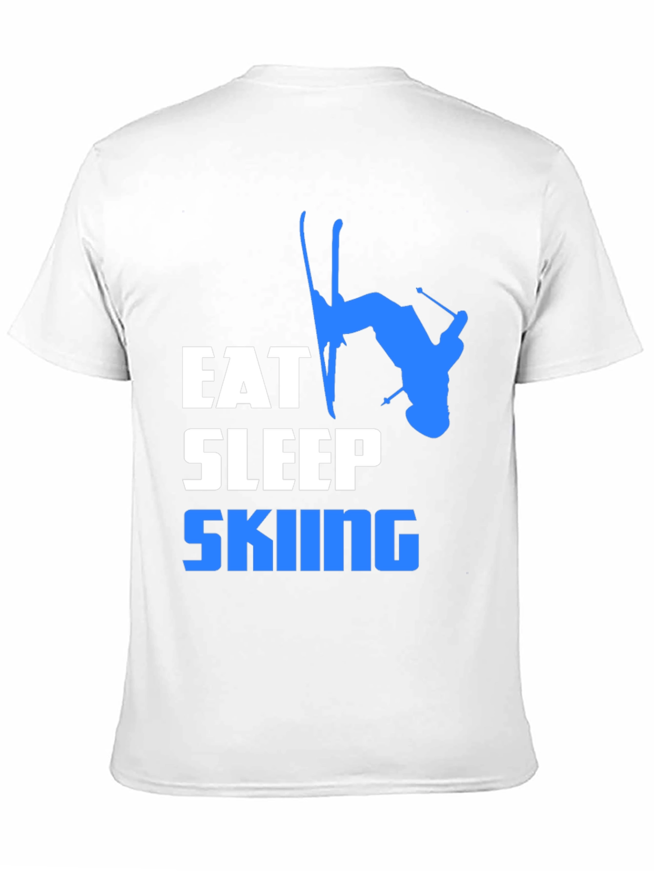 Eat Sleep Skiing Graphic T-Shirt - Black