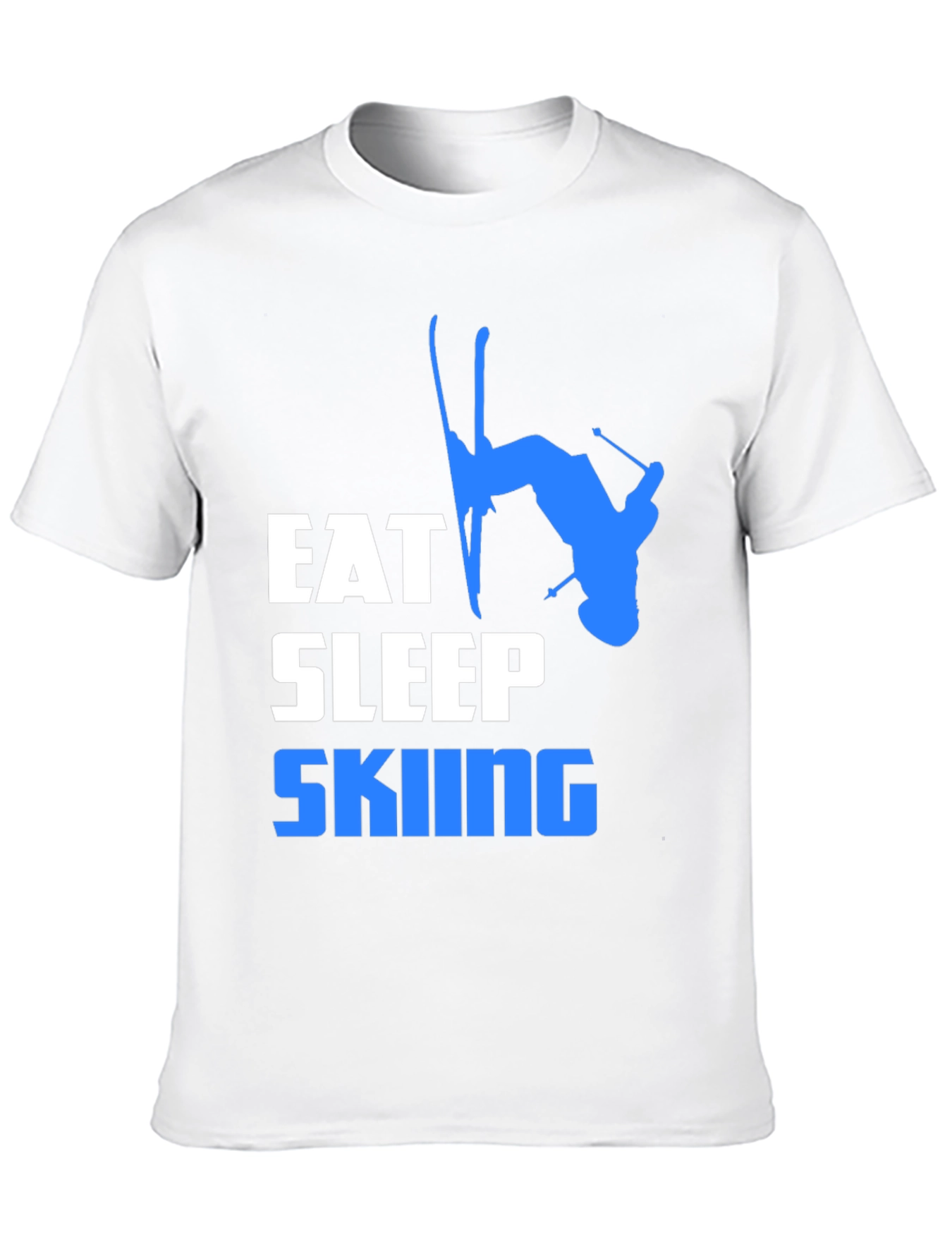 Eat Sleep Skiing Graphic T-Shirt - Black