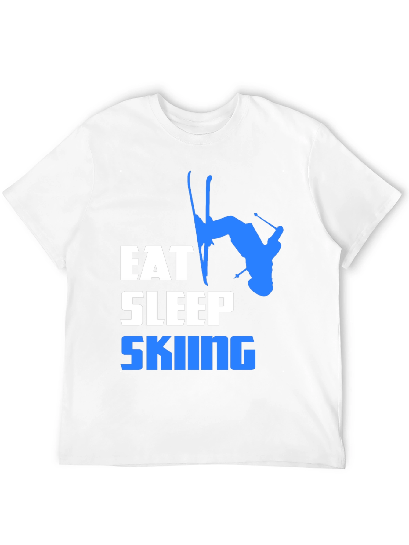Eat Sleep Skiing Graphic T-Shirt - Black