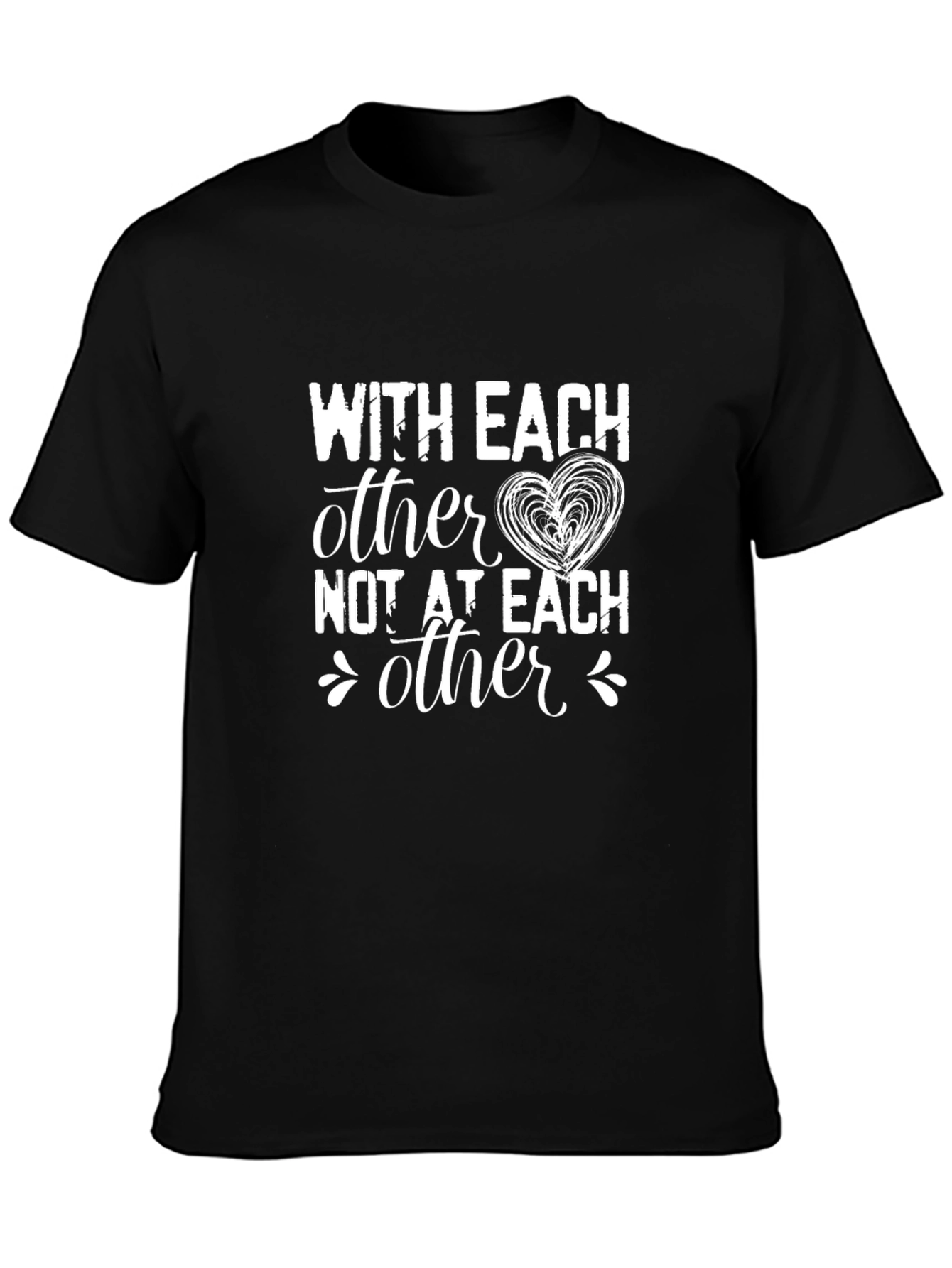 With Each Other Graphic Tee - Black Cotton