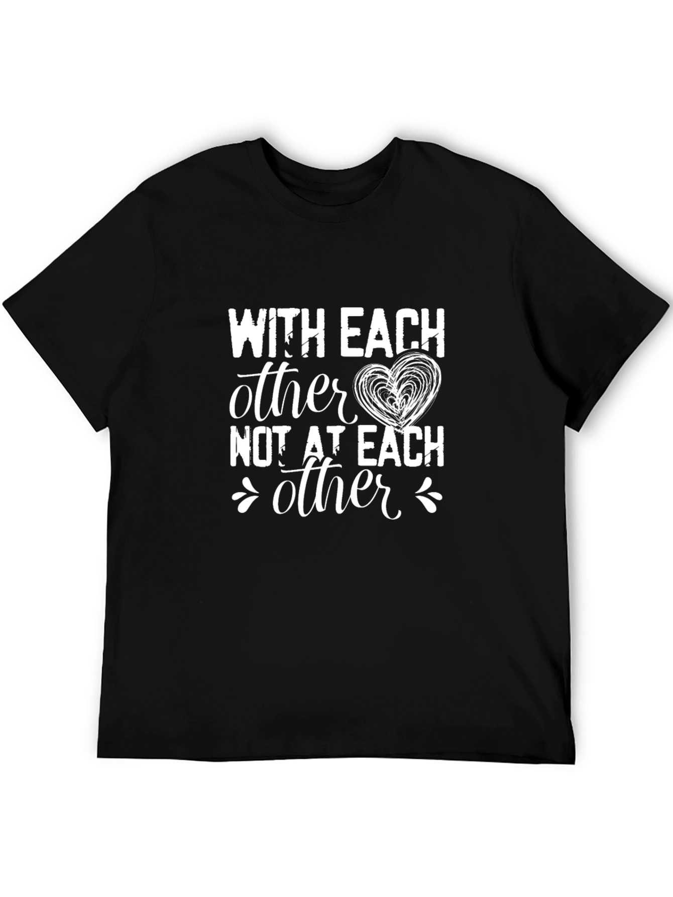 With Each Other Graphic Tee - Black Cotton