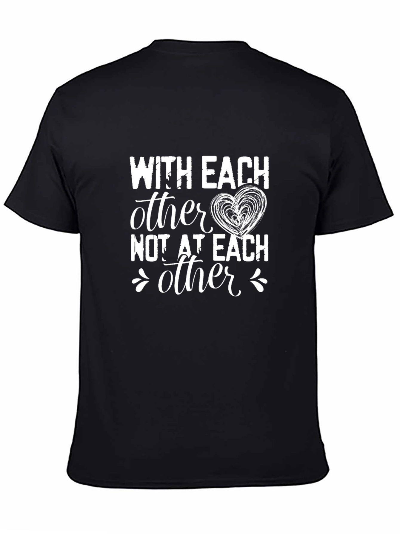 With Each Other Graphic Tee - Black Cotton