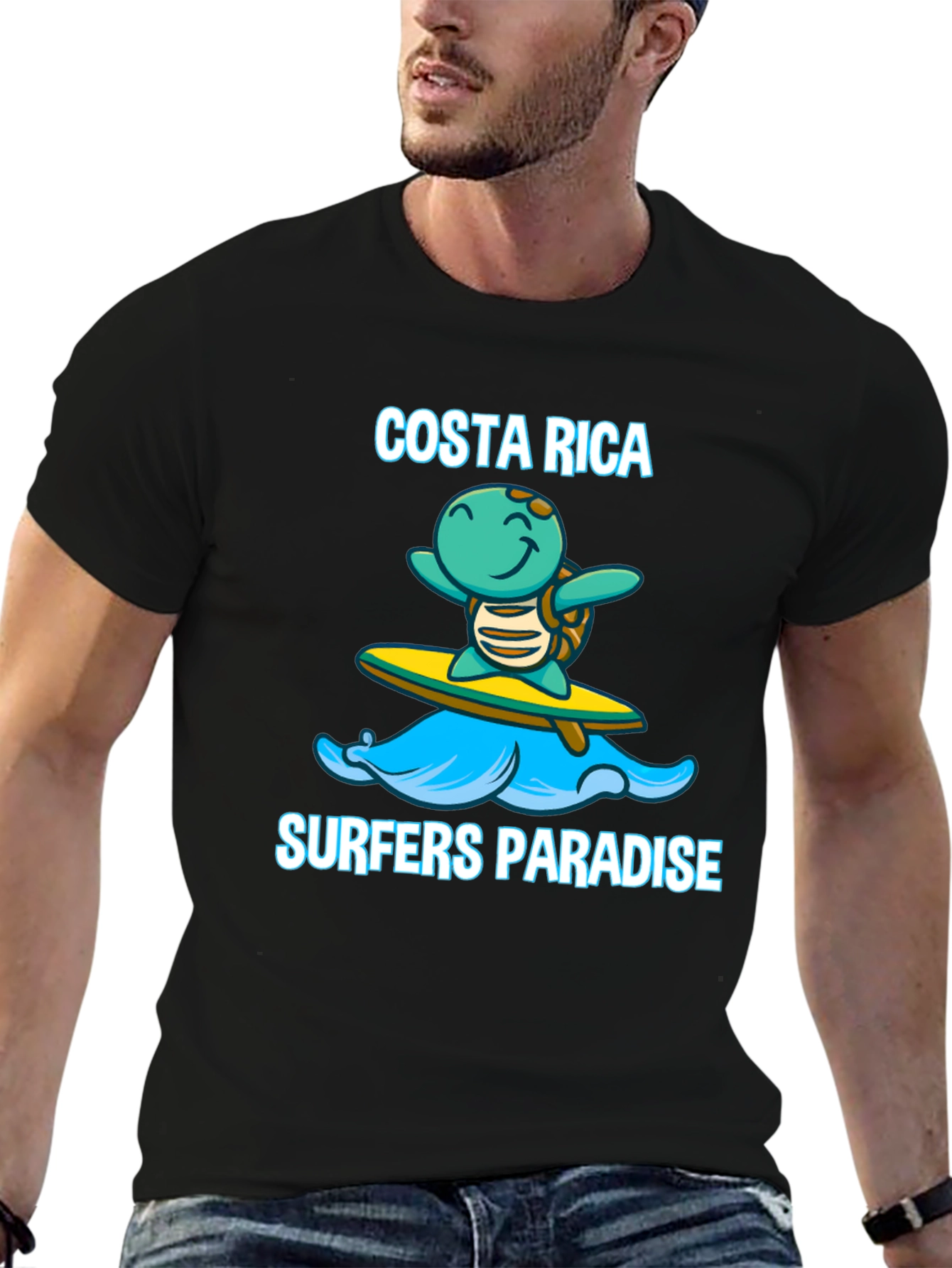 Costa Rica Surfing Turtle T-Shirt