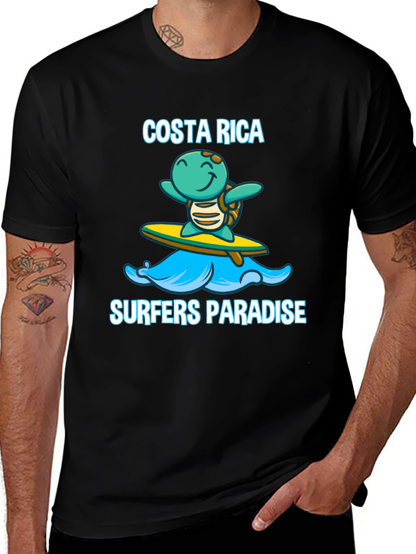 Costa Rica Surfing Turtle T-Shirt