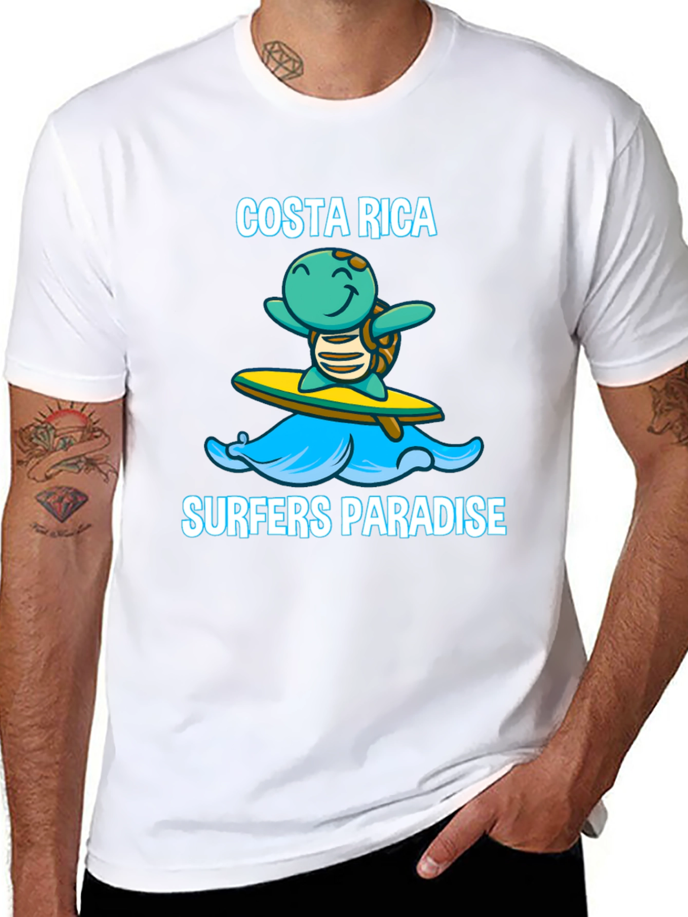 Costa Rica Surfing Turtle T-Shirt