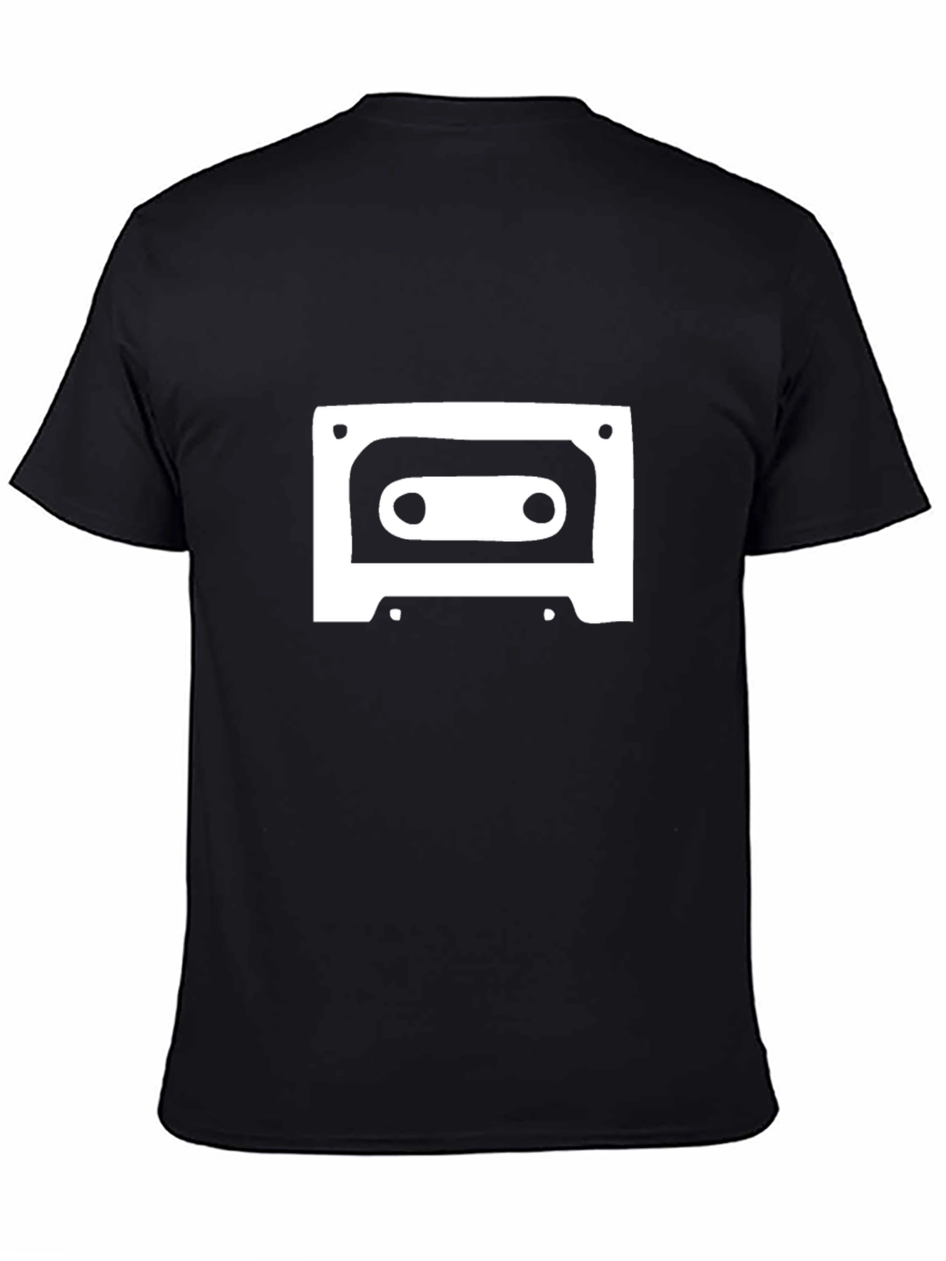 Retro Cassette Tape Graphic T-Shirt - Black
