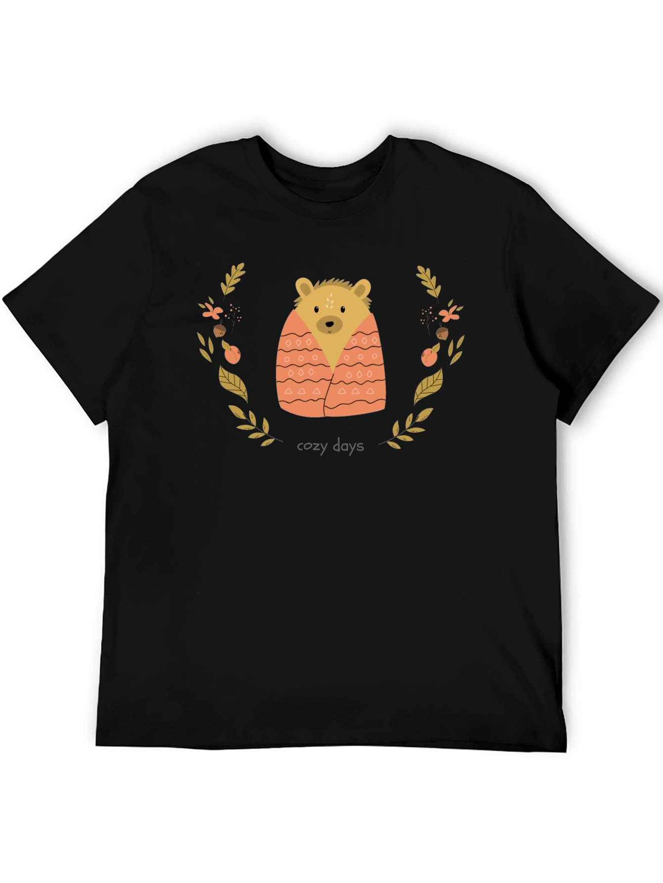 Cozy Days Bear Graphic Tee - Comfort Fit