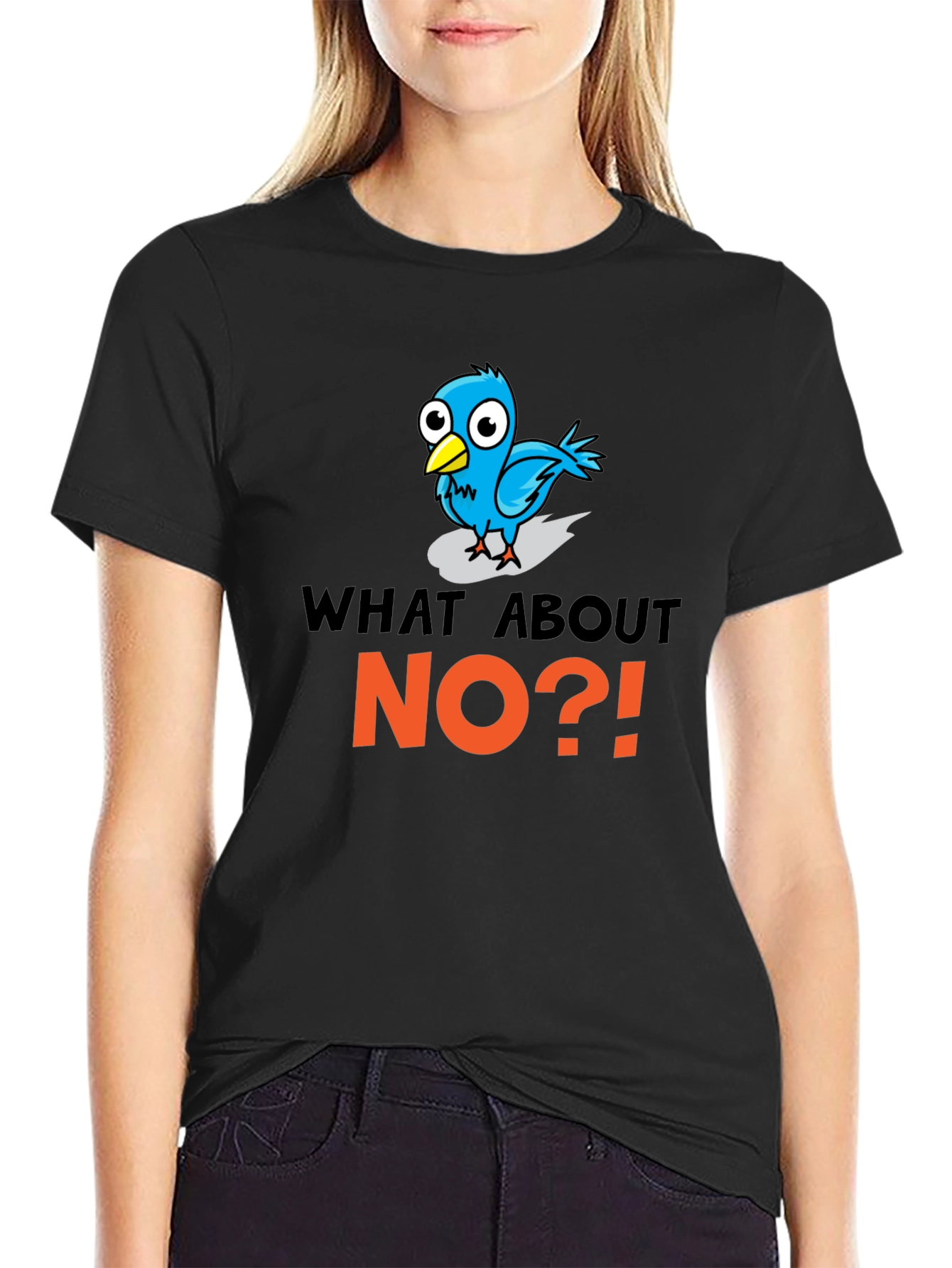 What About No?! T-Shirt Funny Bird Design