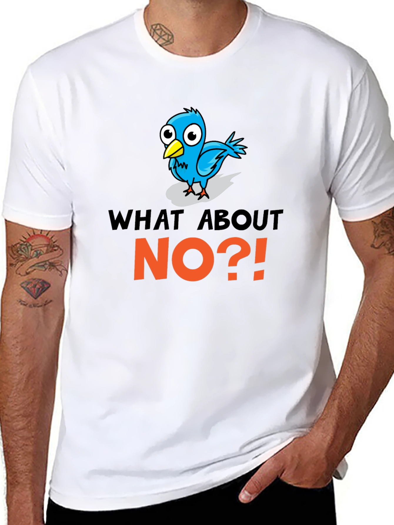 What About No?! T-Shirt Funny Bird Design