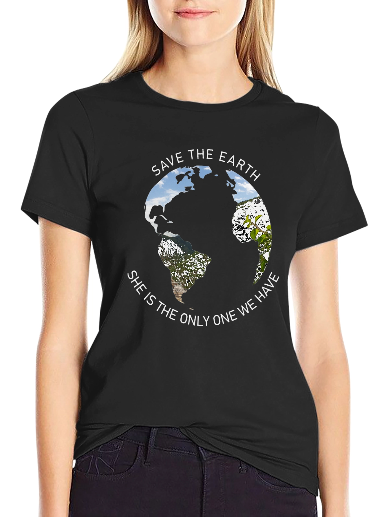 Save the Earth Graphic T-Shirt - Black