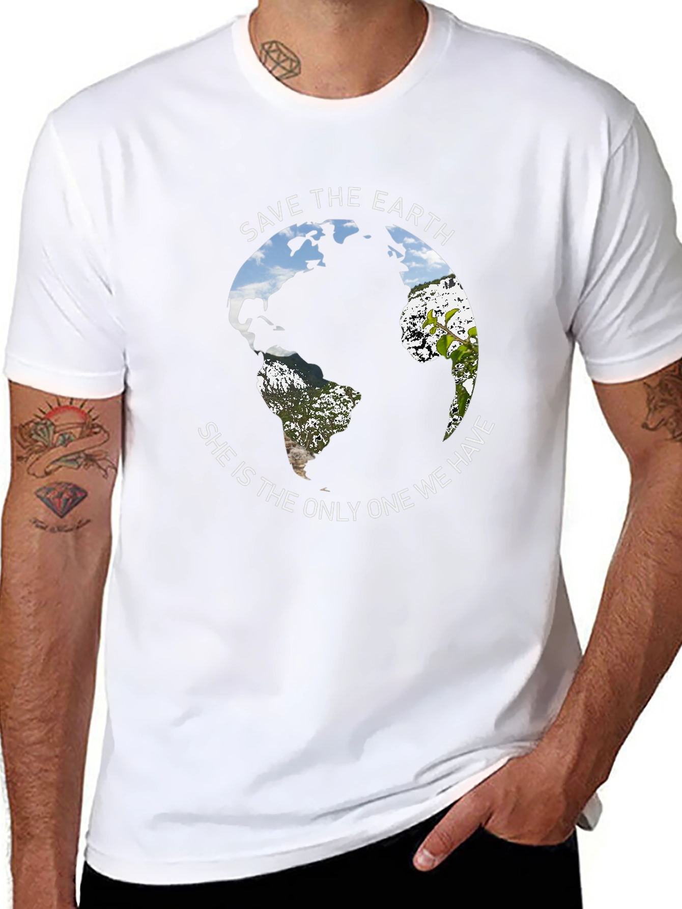 Save the Earth Graphic T-Shirt - Black