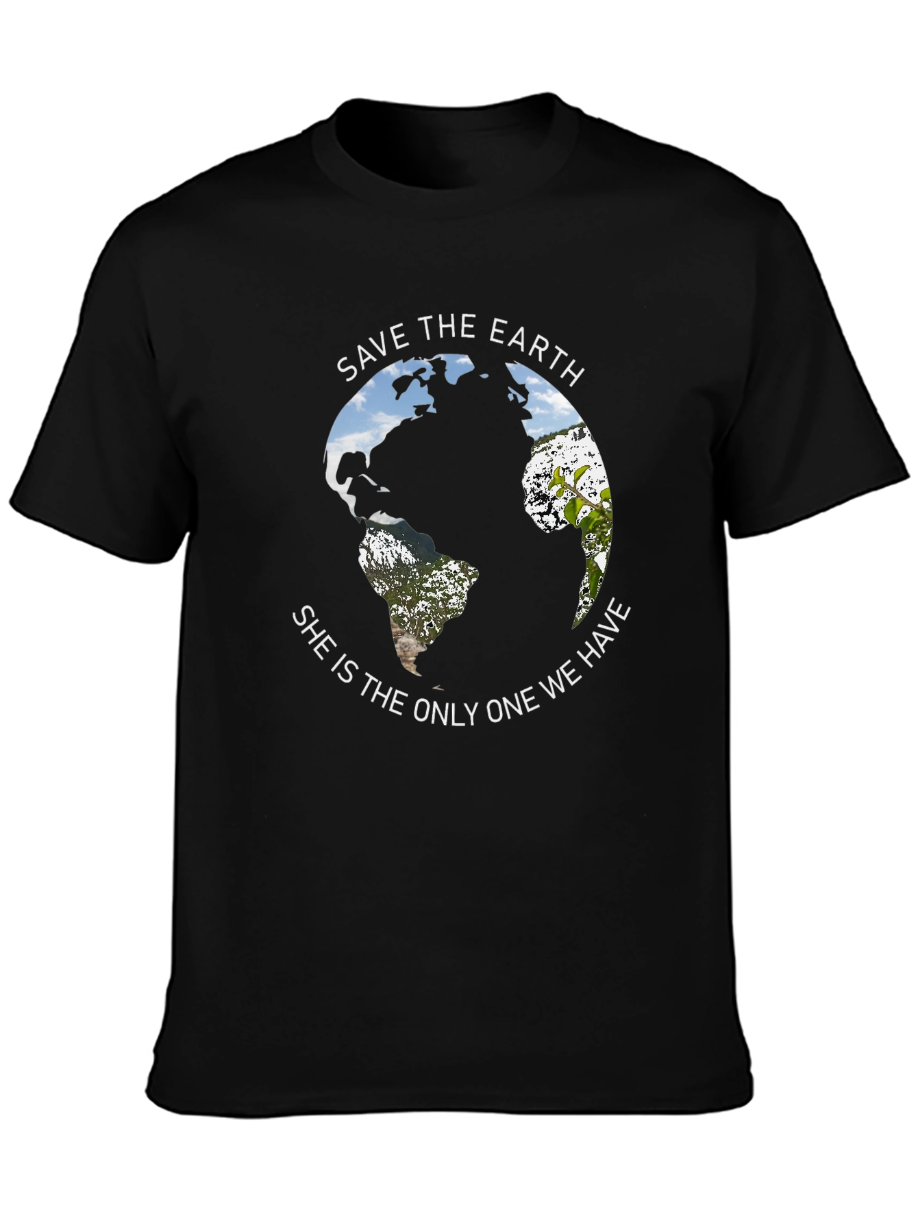 Save the Earth Graphic T-Shirt - Black