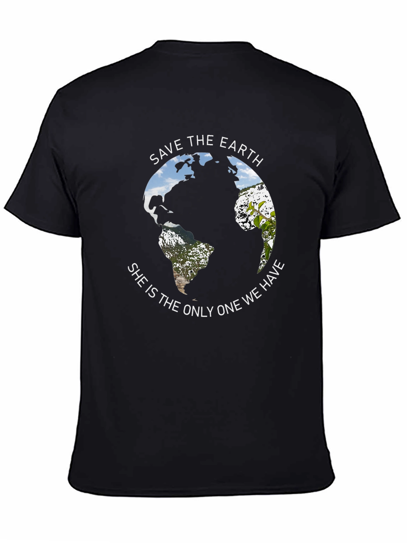 Save the Earth Graphic T-Shirt - Black