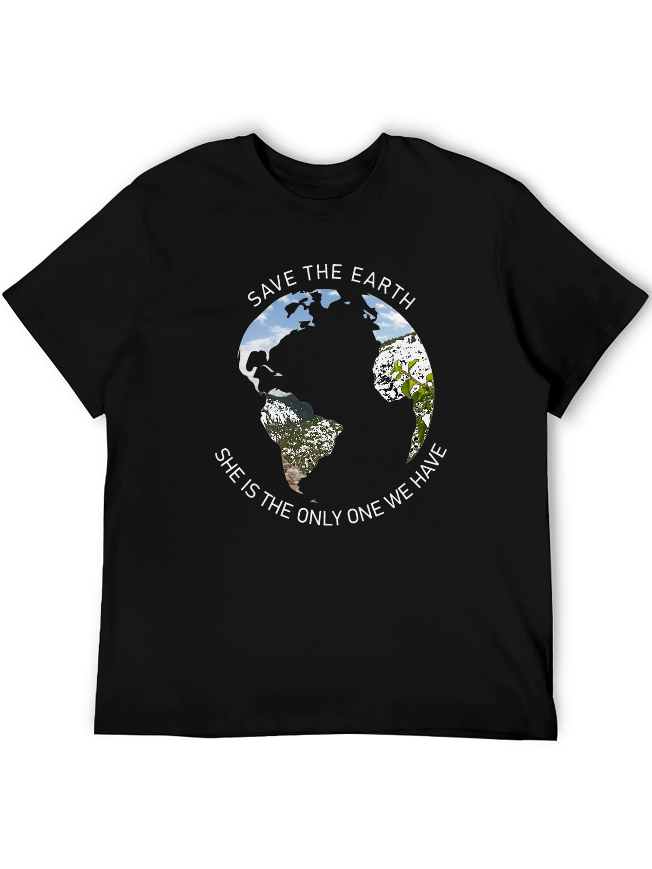 Save the Earth Graphic T-Shirt - Black