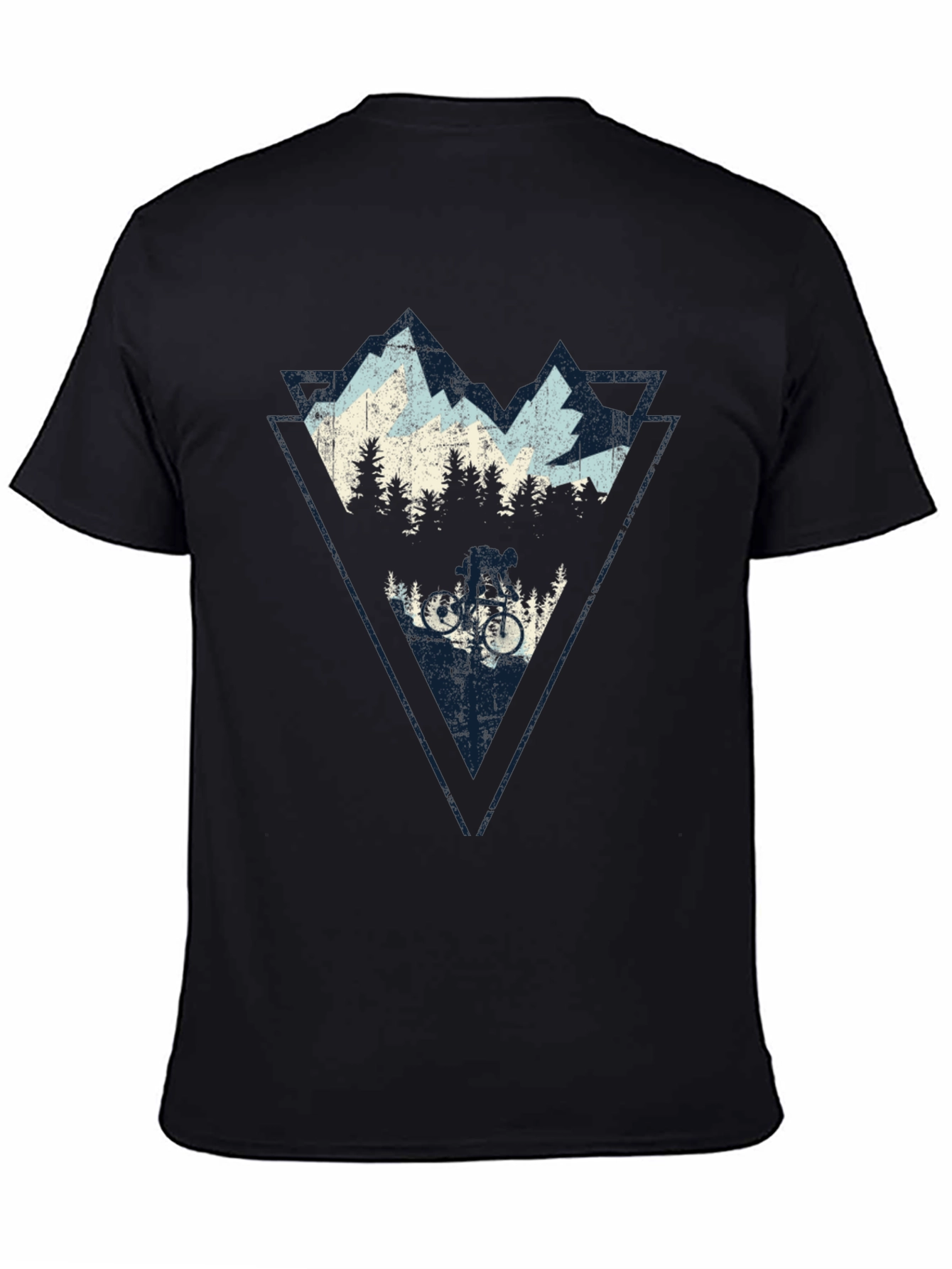 Mountain Biking Graphic Tee - Black
