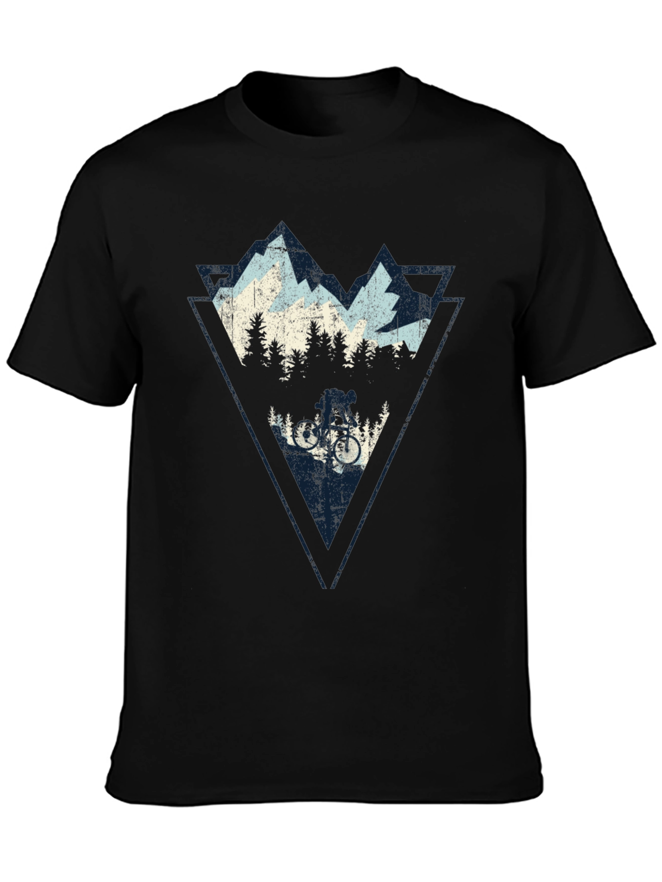Mountain Biking Graphic Tee - Black