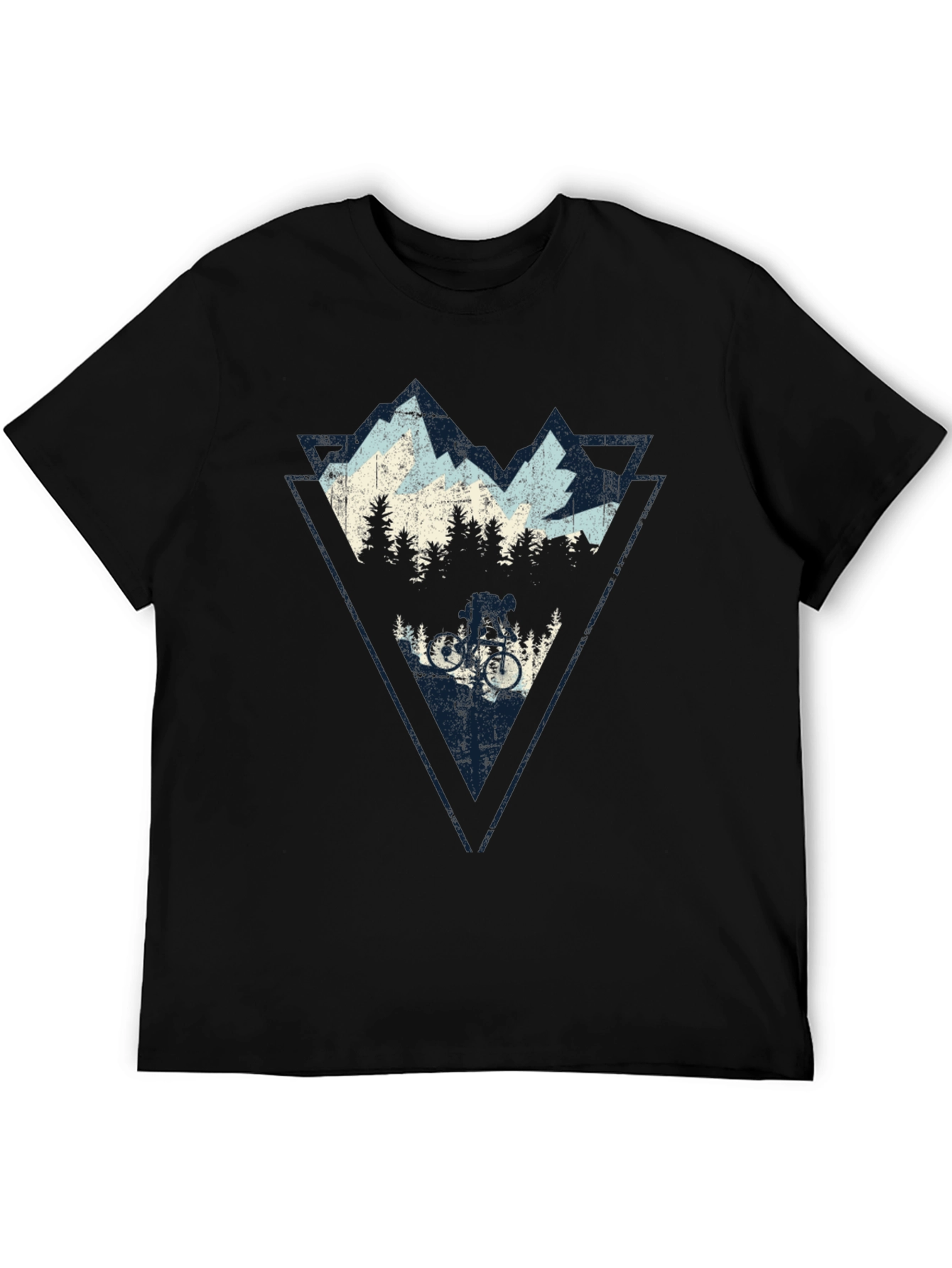 Mountain Biking Graphic Tee - Black